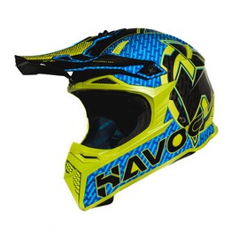 HAX Havoc Fullface Off-Road Helmet for Adult ATV Motorcross Dirt Bike Snowmobile - Lightweight, Durable, and DOT Certified for Safety Cyan XXL