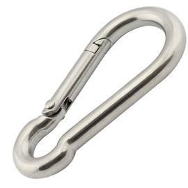 D2D Pack of 1 Carabiner Hook Size 11 x 120 mm Similar to DIN 5299C Stainless Steel A4 V4A with Snap Hook