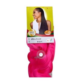 X-PRESSION Ultra Braiding Hair - Original Kanekalon, All Shade Available - 82'' (XP-PINK)