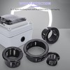 BOPOREAE 50pcs Opened Black Snap Bushing 3/8"(10mm) Mounting Dia, Plastic