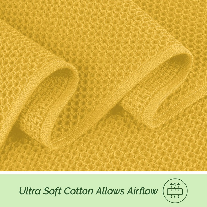 Elegant Comfort 100% Turkish Cotton 6-Pack Waffle Premium Kitchen Towels