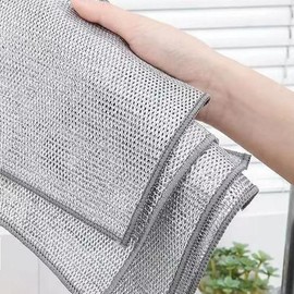 Double-Layer Cleaning Cloth,Stainless Steel Rag,Multipurpose Dishcloth Wet and Dry Use, Pack of 5 - Specification: Dishcloth-Pack of 20