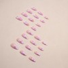 24Pcs Pink Press on Nails Almond Medium Glossy Full Cover