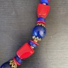 Boho HANDMADE NECKLACE INDIA ETHNIC TRIBAL BOHO BLUE ANND RED