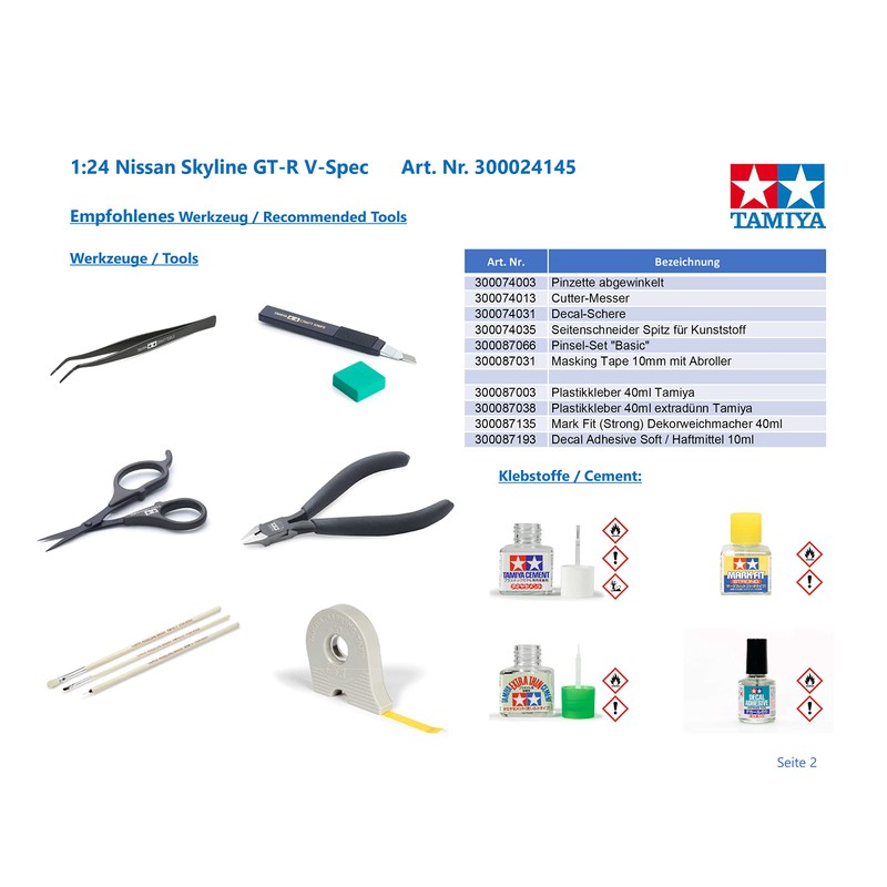 Tamiya 1:24 Nissan Skyline GT R V Spec