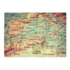 Kitchen Chopping Board Glass - Globe World Map (1) -