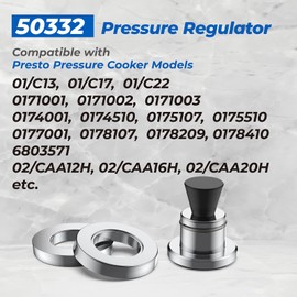 50332 3-Piece Pressure Regulator 5-10-15lb Canning Weight for Presto Pressure Cooker Canner 0178107 0178410 0175107 0174510 0175510 0177001 0174001 6803571