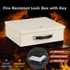 KYODOLED Fireproof Document Box with Key Lock, Small Safe Box