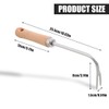 EYVRPAU Weeder Stainless Steel Manual Weeder Root Weeder with Wooden
