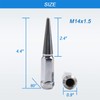 CARMOCAR 24 PCS Spike Lug Nuts 14x1.5 for Chevy Silverado