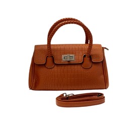 JUPA Place Crossbody Handbag for Women - PU Leather Women's Crossbody Purse - Long Adjustable Shoulder Strap - Durable Everyday Crossbody Bag (BROWN)