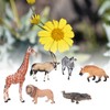 6Pcs Animals Toys Set Simulation Vivid Wild Jungle Zoo Plastic