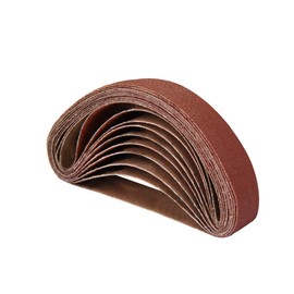 POWERTEC 401304 Universal Sanding Belts 3/8-Inch x 13-Inch | Aluminium Oxide 40 Grit – 10 Pack