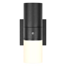 SYLVANIIA Wall Mount Sconce LED Light, 11.5W, 5 CCT Select (2700K/3000K/3500K/4000K/5000K) with Built-in Sensor, Wet Rated, Black - 1 Pack (64007)