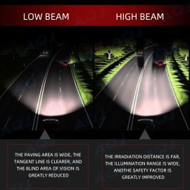 AQJ For Toyota Prius 2010-2015 Front 6500K LED Headlights Bulbs High Low Beam 4x