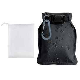1Pcs Soap Box, Waterproof and Leakproof Travel Soap Case, Black Soap Bag, Portable Sealed Soap Holder Travel, Suitable for Travel, Camping and Outdoor (with Foaming Net and Carabiner)