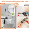 OUZHOU 4 Pack Suction Hooks, No Drill Hooks Stainless Steel