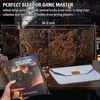 CZYY DND Dungeon Master Screen Four-Panel with Pockets, Faux Leather