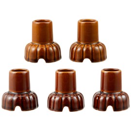 Set of 5 Buddhist Tools Tea Grave Incense Holder [2.2 x 2.3 inches (5.6 x 5.8 cm)] Buddhist Altar Bon Festival