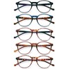 NORPERWIS 5 Pairs Reading Glasses - Standard Fit Spring Hinge