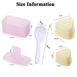 Onigiri Mold, 3 Pack Musubi Mold, Sushi Maker, Classic Triangle Rice Ball Mold Musubi Maker Press, Musubi Mold, Sushi Mold for Lunch Bento Home DIY