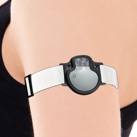 DiaBrothers Enlite Guardian Fixation Strap Holder with Adjustable Bracelet – Holder: Black – Bracelet: White – Size: M (25-35 cm)