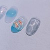 Water Meong Handmade Nail Tips Water Bag Goldfish Nail -