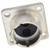 2 Pin Socket Square Flange Screw Mounting Power Connector Electric
