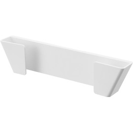 Yamazaki 1560 Film Hook, Pot Lid Holder, L, White, Main Unit: W10.6 x D1.5 x H2.4 inches (27 x 3.9 x 6 cm), Plate Floating Storage, Lid Rest