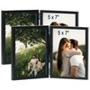 JCJMY 5x7 Double Picture Frame Set of 2 Hinged Folding