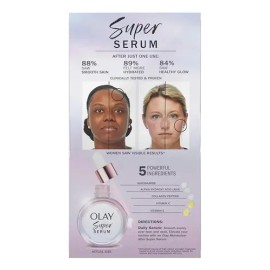 Pack 2 Olay Super Serum Luxury 5 Beneficios 30ml  5-in-1 Anti-Aging Serum, DayNight, 30ml Each                                                        