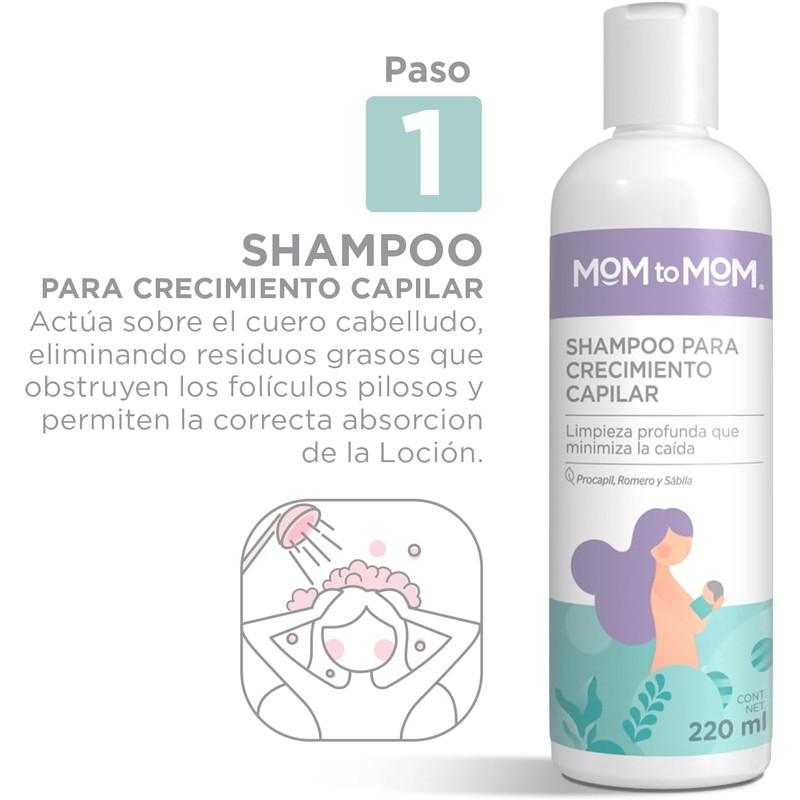Mom To Mom Tratamiento Para Crecimiento Capilar Postparto Blanco