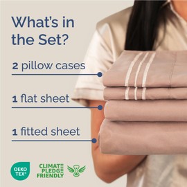 CGK Unlimited Full Size 4 Piece Sheet Set - Comfy Breathable & Cooling Bed Sheets Set - Hotel Luxury Bedding for Women, Men, Kids & Teens - Deep Pockets, Easy Secure Fit, Soft and Wrinkle Free - Oeko-Tex - Mauve