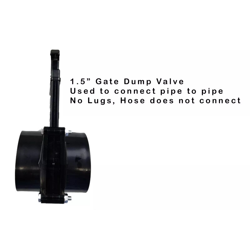 Bristol 1.5" Gate Valve Hub to Hub for rv gray
