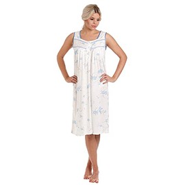 Lady Olga Ladies Sleeveless 0103 Nightie Blue 18/20