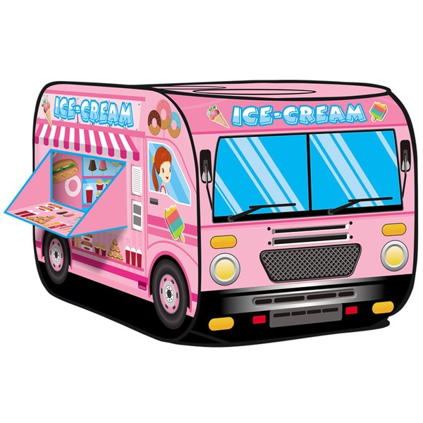 Kiddie Play Ice Cream Truck Pop Up Kids Play Tent for Boys & Girls Indoor Outdoor Toy