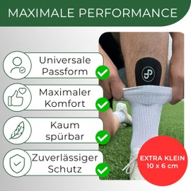 JDP Mini Shin Pads, Extra Small Shin Pads, Football, Men, Non-Slip Mini Shin Pads, Children's Football, Shin Pads, Small, Shin Pads for Football 10 x 6 cm, Black