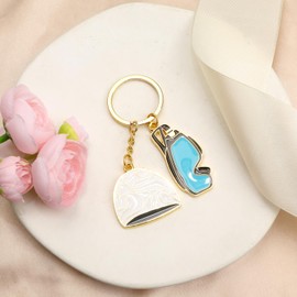 MUCOOS Swimming Goggles and Swimming Cap Pendant Keychain, Women's Key Ring, Gift for Sister or Friend, Inspirational, Swimming Sports Lover Gift