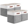 Mangata 25|28|30|33cm Fabric Storage Boxes, Set of 4 Storage Cubes(25x25x25cm,