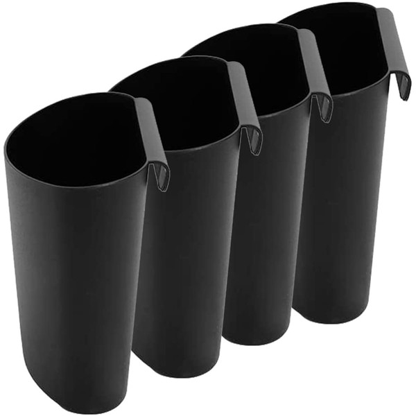 BESTonZON Set of 4 Hanging Cup Holders, Trolley Accessories, Hanging Container, Pencil Holder, Storage Container, Cup, Hanging Bucket, Makeup Organiser for Craft Supplies
