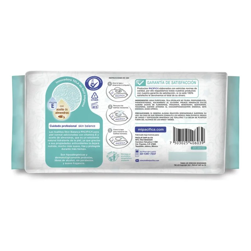 Toallitas Húmedas Para Bebé Pacífica Baby Care 12 Pack 120