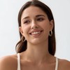 Gacimy 14K Gold Plated Criss Cross Hoop Earrings for Women,