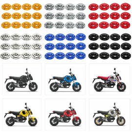 12PCS CNC Side Panel Cover Full Set Colored Verge Washers Compatible with GROM 2022 2023 2024 (Titanium)
