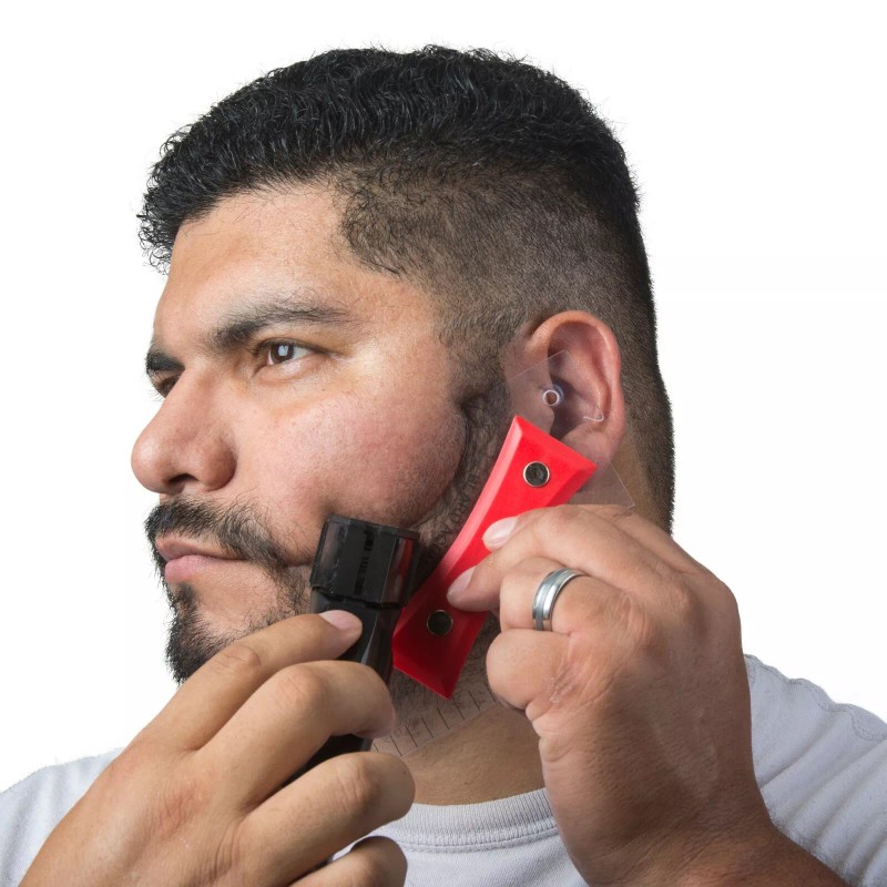 Beard Shaping Line Up Tool - Styling Template Guide for