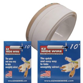 Small EZ HideWire Cable Raceway -Length: 10FT - Color: White