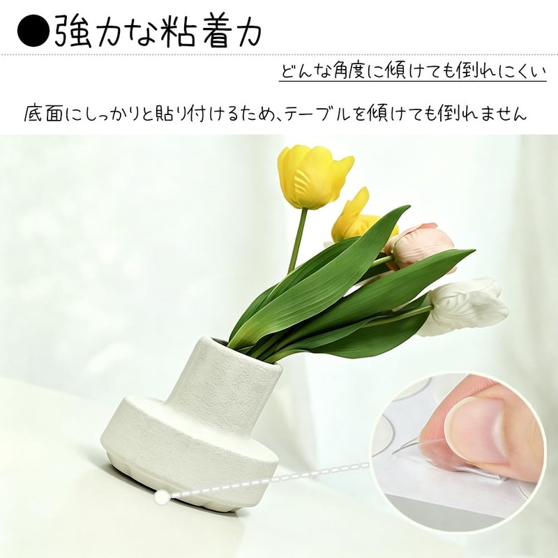 ZHSHXNGY 透明両面テープ 丸型 はがせる両面テープ 直径3cm 厚さ0.8mm 60個