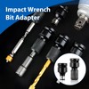 Pack of 2 Impact Wrench Adapter 1/2 Inch to Bit