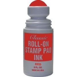 Roll-on Stamp Pad Ink - Red