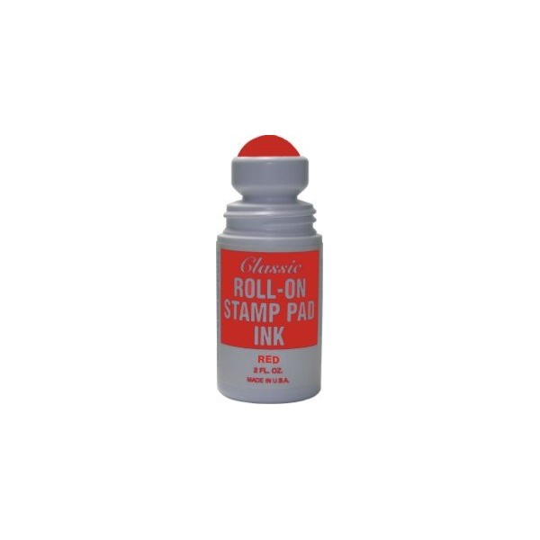 Roll-on Stamp Pad Ink - Red