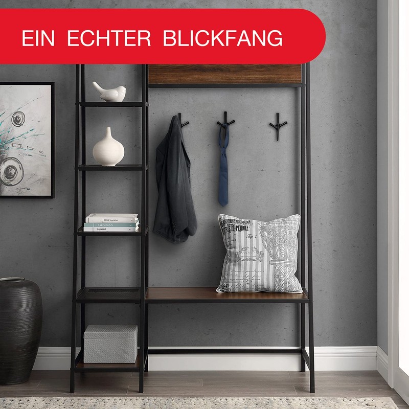 LouMaxx Coat Hook in Matt Black - Modern Metal Coat